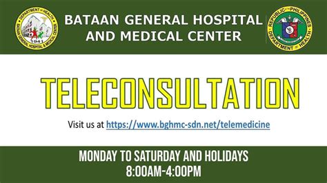 bataan general hospital teleconsultation registration|SDN Online Referral System.